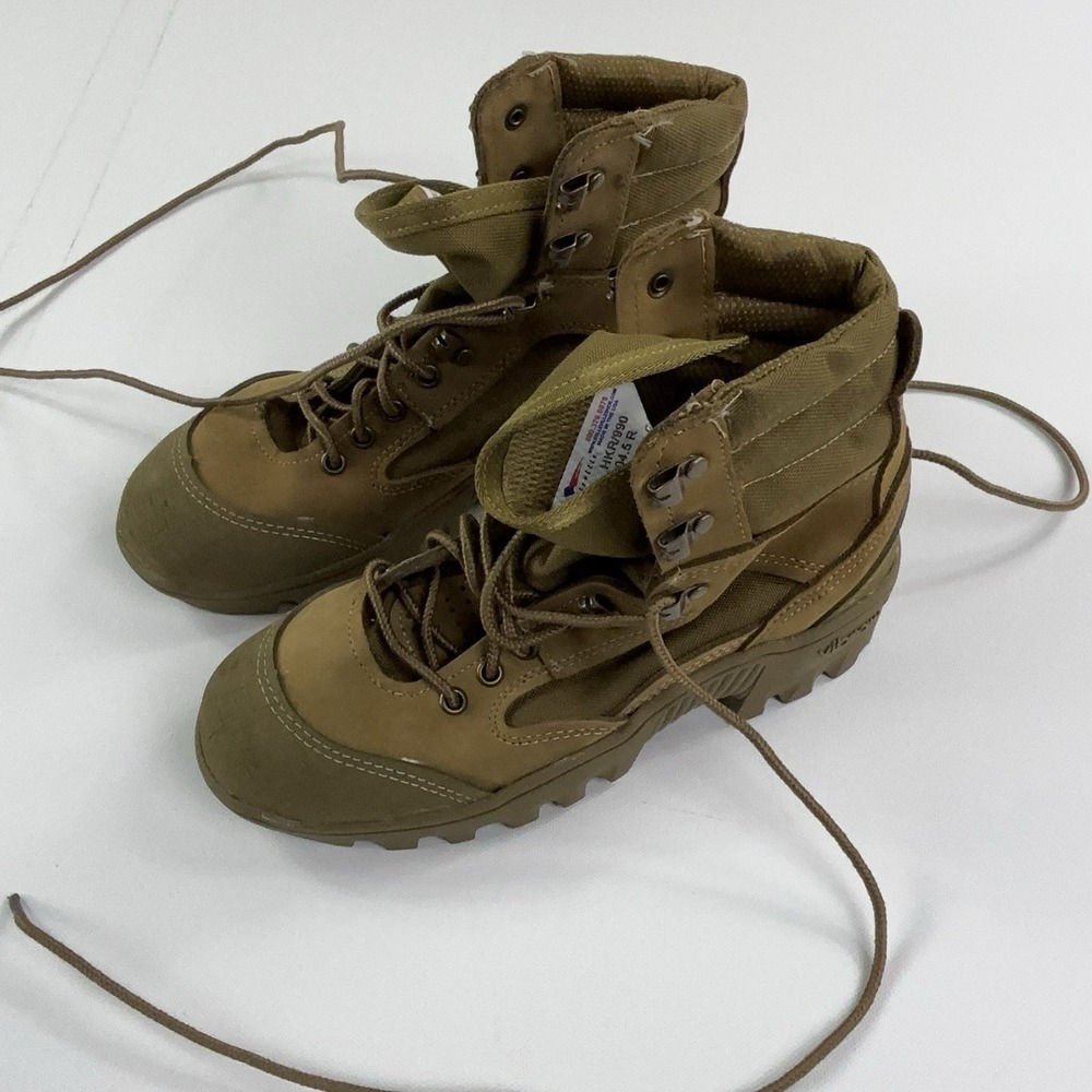 Belleville Boots Mens Size 4.5 Brown Leather Vibram Combat HKR/990 USA Ankle